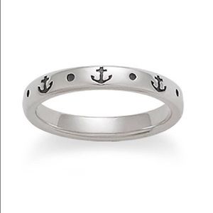 Retired James Avery Anchor Stackable Ring Size 6